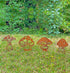 4 Funny Mushrooms - Metal Sculpture